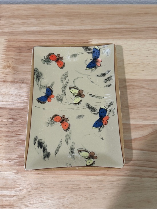 Otagiri Other - Vintage Hand-Painted Otagiri Japan Butterfly Dish/Tray MCM